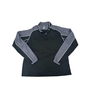 Kuhl Revel Sweater 1/4 Zip Black Gray Pullover Fleece Men's XL Jacket Hiking